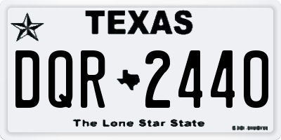 TX license plate DQR2440