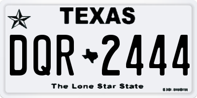 TX license plate DQR2444