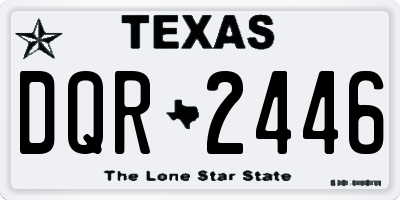 TX license plate DQR2446