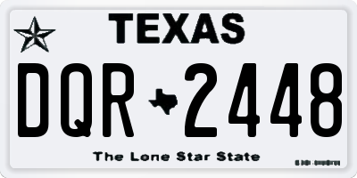 TX license plate DQR2448