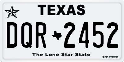 TX license plate DQR2452