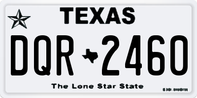 TX license plate DQR2460