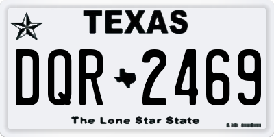 TX license plate DQR2469