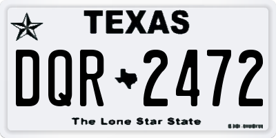 TX license plate DQR2472