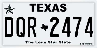 TX license plate DQR2474