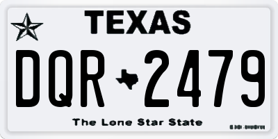 TX license plate DQR2479
