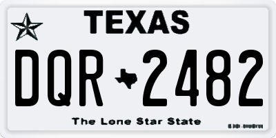 TX license plate DQR2482