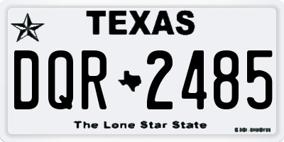 TX license plate DQR2485
