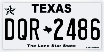 TX license plate DQR2486