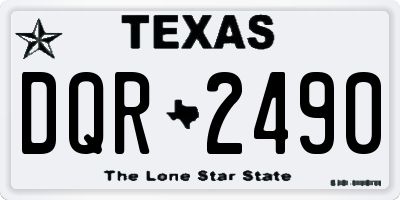 TX license plate DQR2490