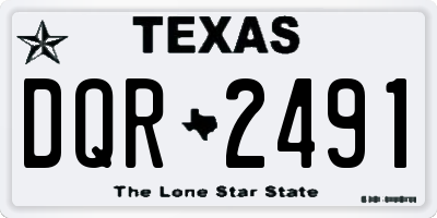 TX license plate DQR2491
