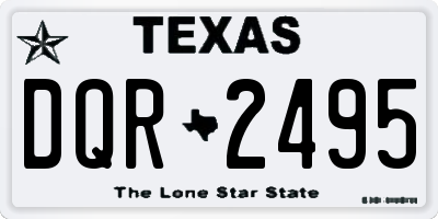 TX license plate DQR2495