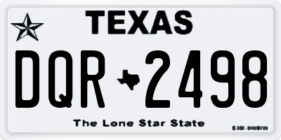 TX license plate DQR2498