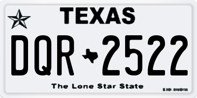 TX license plate DQR2522