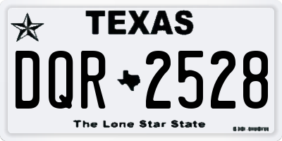 TX license plate DQR2528