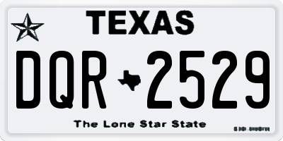 TX license plate DQR2529