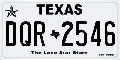TX license plate DQR2546