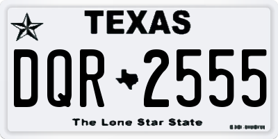 TX license plate DQR2555