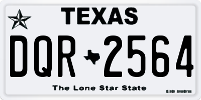 TX license plate DQR2564