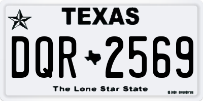 TX license plate DQR2569