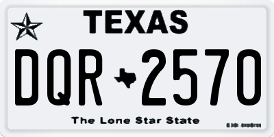 TX license plate DQR2570