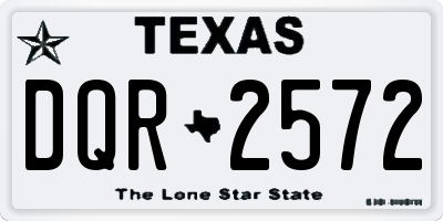 TX license plate DQR2572