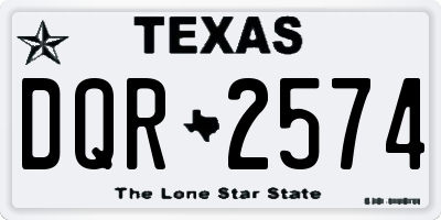 TX license plate DQR2574