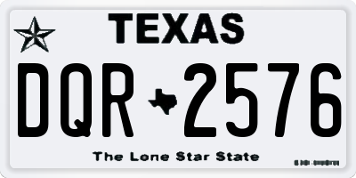 TX license plate DQR2576
