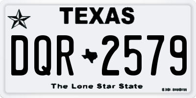 TX license plate DQR2579