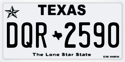 TX license plate DQR2590