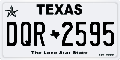 TX license plate DQR2595