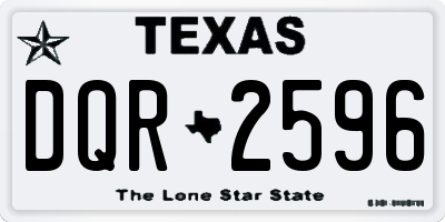 TX license plate DQR2596