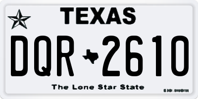 TX license plate DQR2610