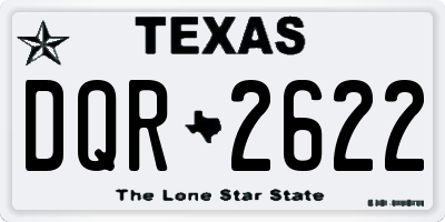 TX license plate DQR2622