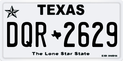 TX license plate DQR2629