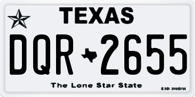 TX license plate DQR2655
