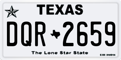 TX license plate DQR2659