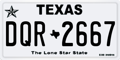 TX license plate DQR2667