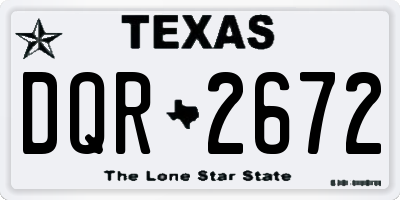 TX license plate DQR2672