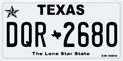 TX license plate DQR2680