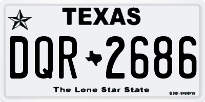 TX license plate DQR2686