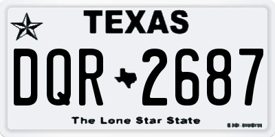 TX license plate DQR2687