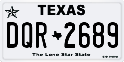 TX license plate DQR2689
