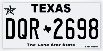 TX license plate DQR2698