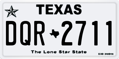 TX license plate DQR2711