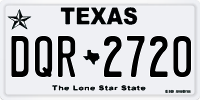 TX license plate DQR2720