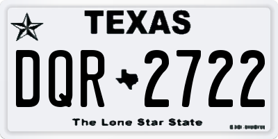 TX license plate DQR2722