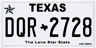 TX license plate DQR2728