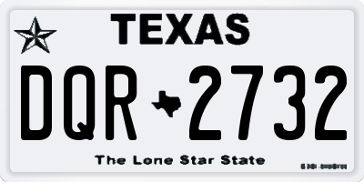 TX license plate DQR2732