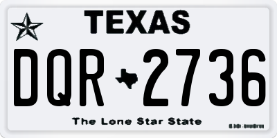 TX license plate DQR2736